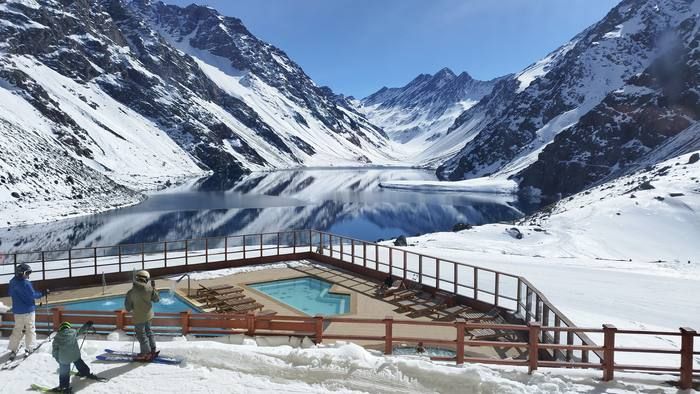 Portillo ski resort Laguna del Inca